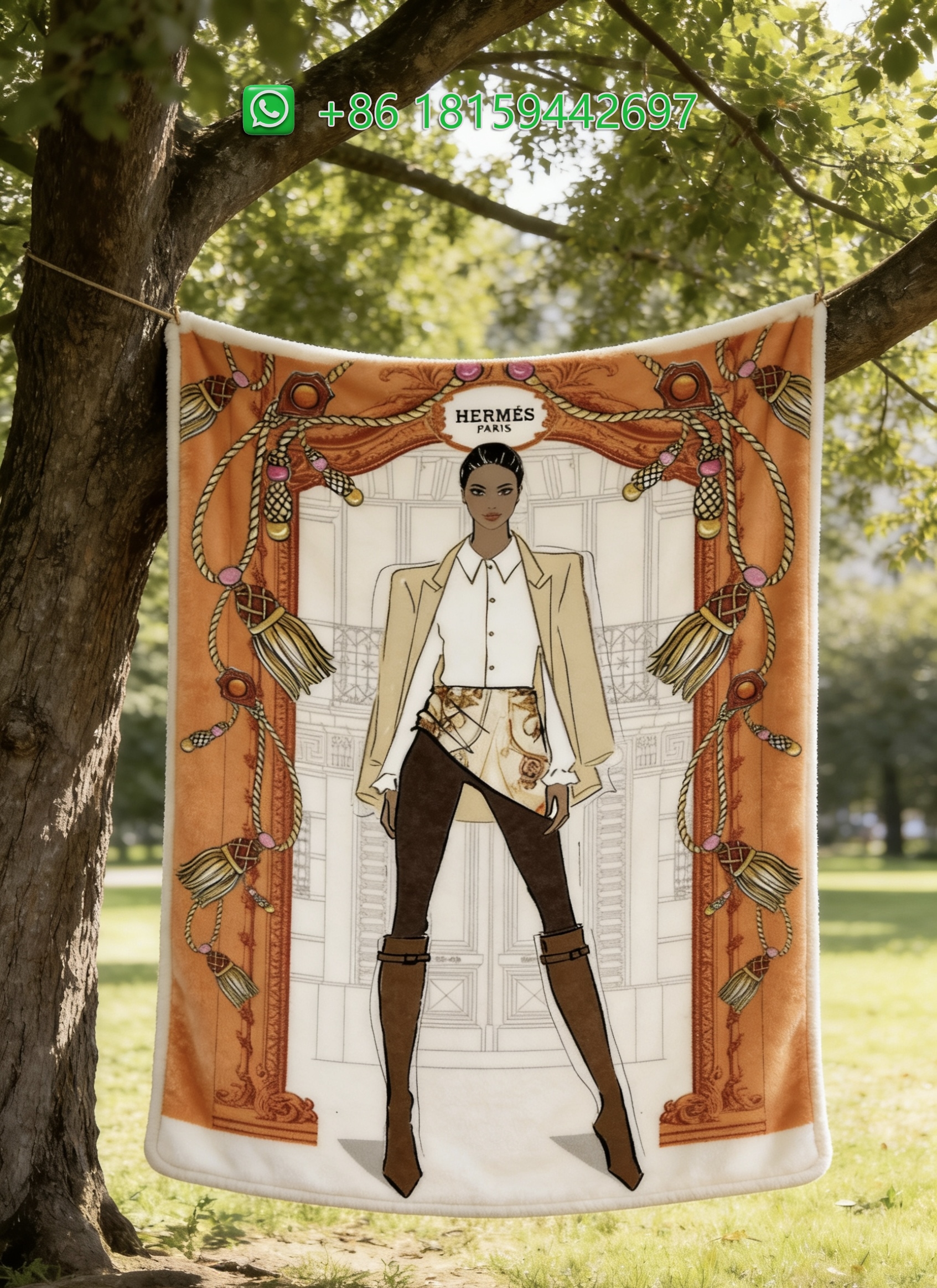 Hermes Throw Blankets